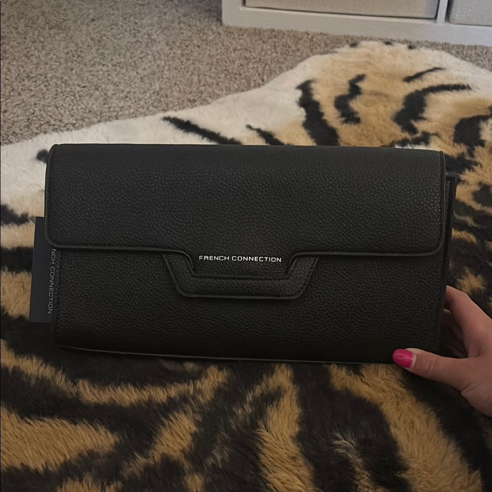 French Connection Textured Black Handbag